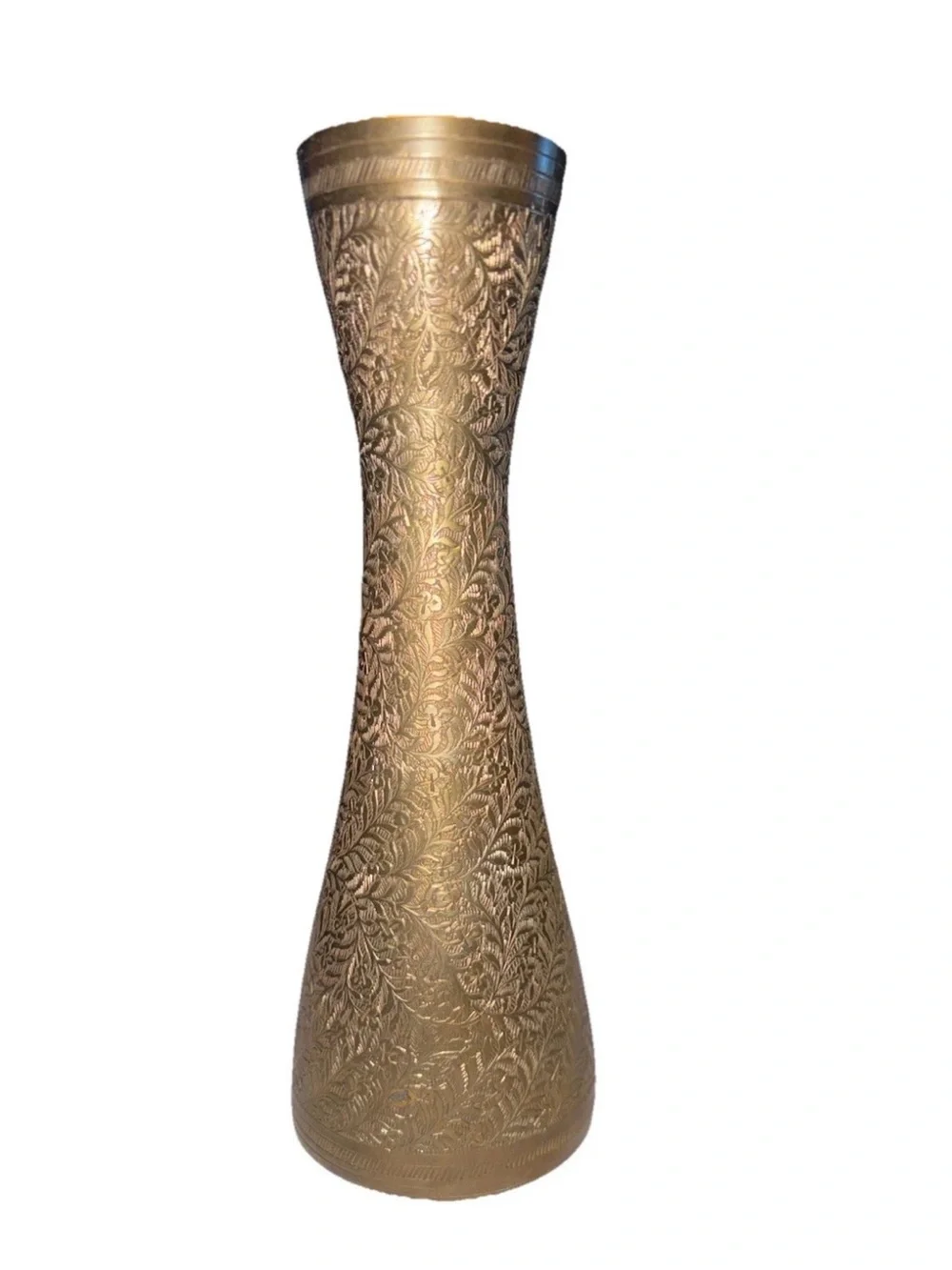 India Vintage Etched Vase ornate vintage